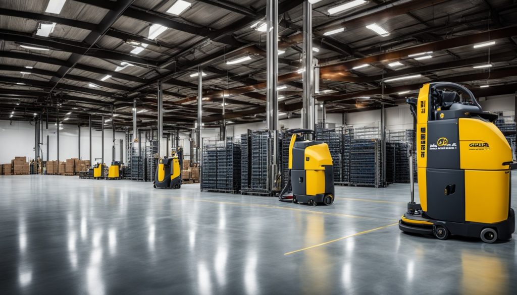360 floor cleaning services in a warehouse