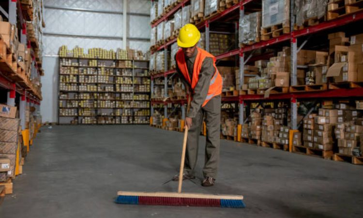 How do you clean up a warehouse?