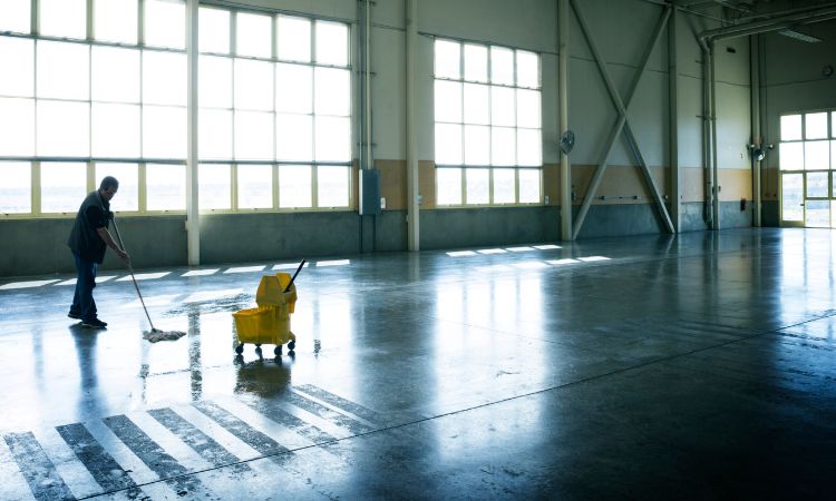 How do you clean up a warehouse