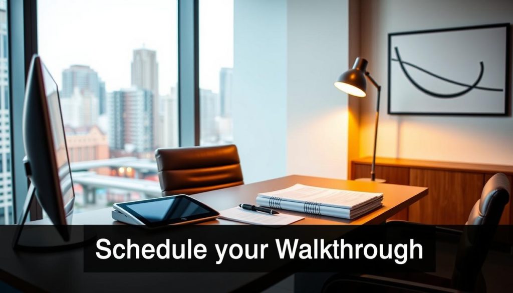 call to action schedule your walkthrough
