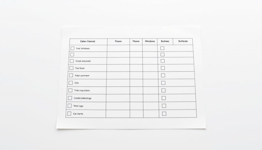 cleaning checklist template