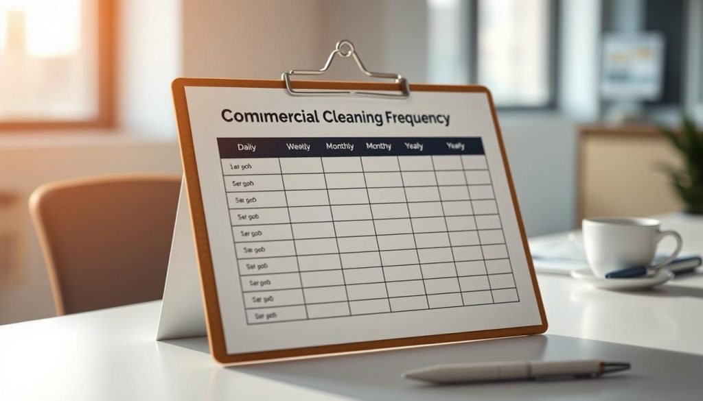 commercial cleaning frequency chart