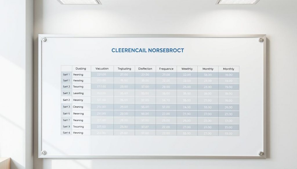 commercial cleaning frequency chart