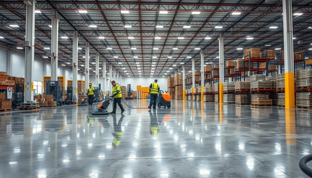 commercial floor cleaning services for distribution centers