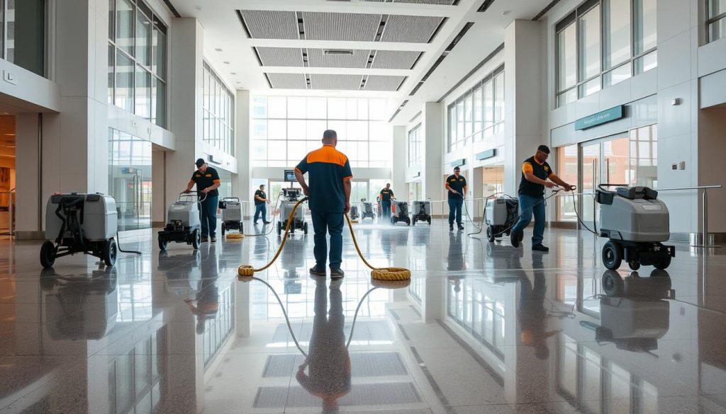 commercial floor stripping and waxing Atlanta
