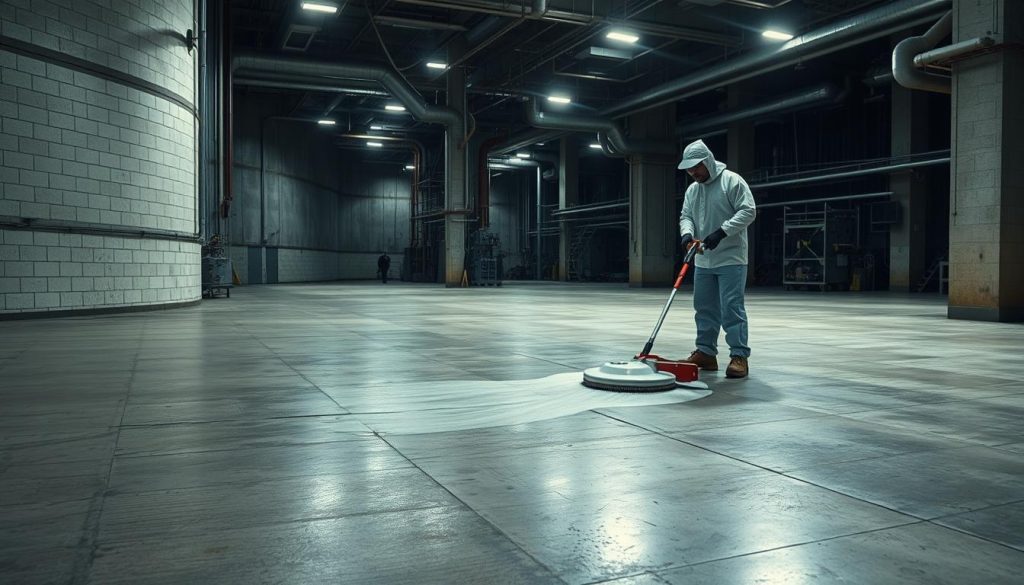 deep cleaning industrial floors
