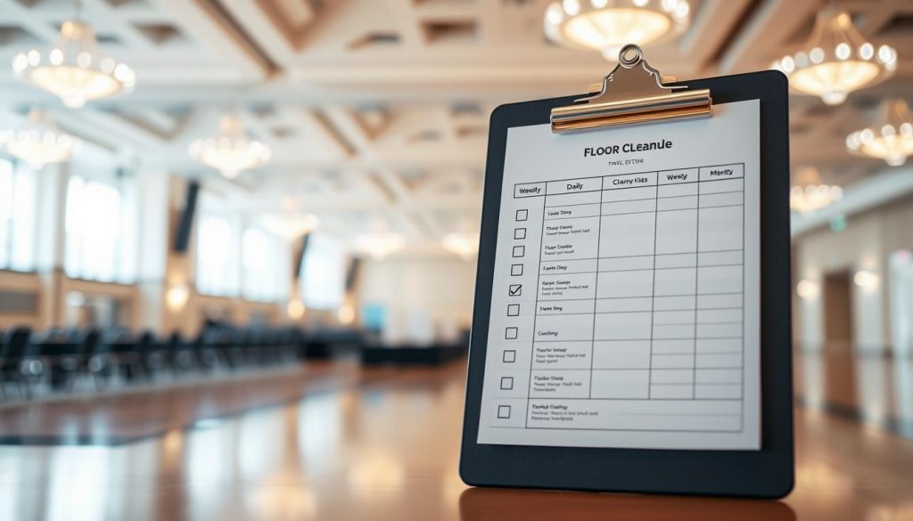 floor cleaning schedule