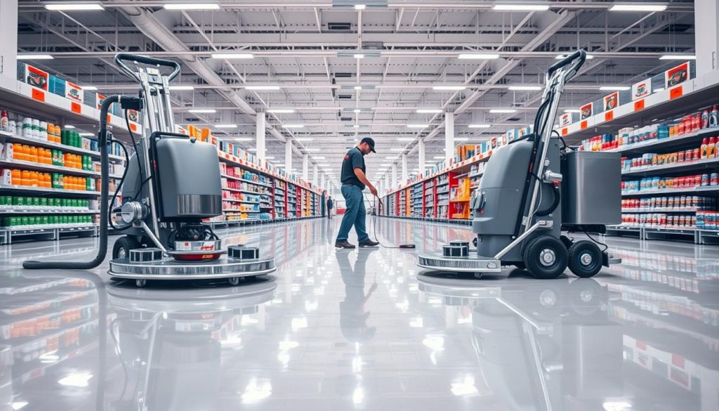 retail floor stripping and waxing