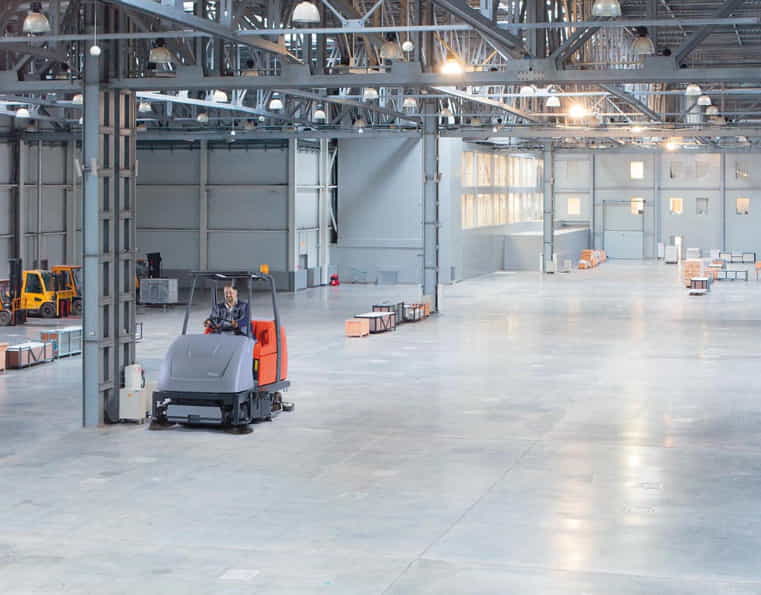 warehouse sweeping and scrubbing services